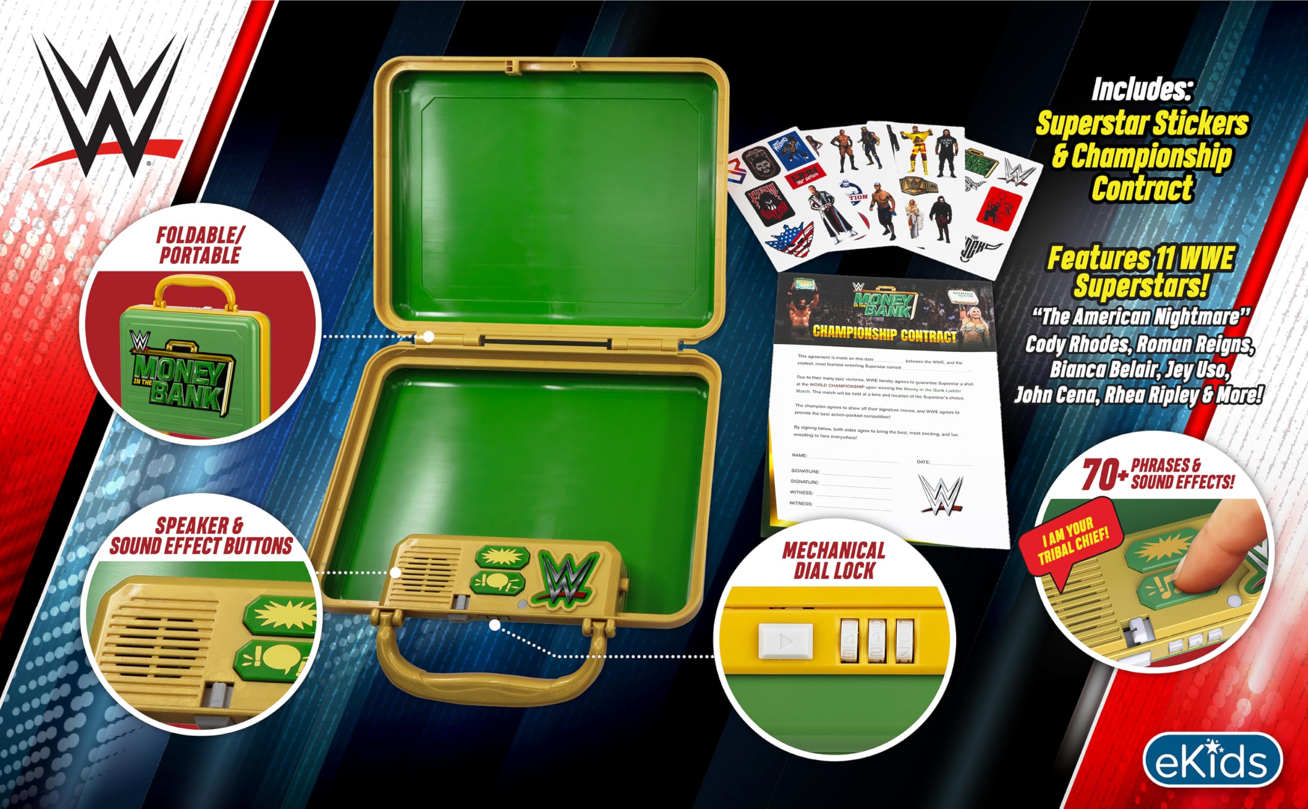 WWE マネー・イン・ザ・バンク ケース Amazon.com: eKids WWE Money in The Bank Electronic Case for Kids